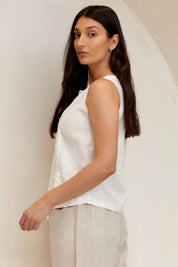 Shell Linen Top Warm White