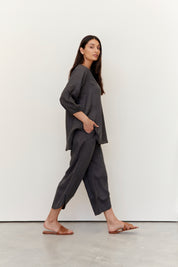 Palermo Linen Pants Charcoal