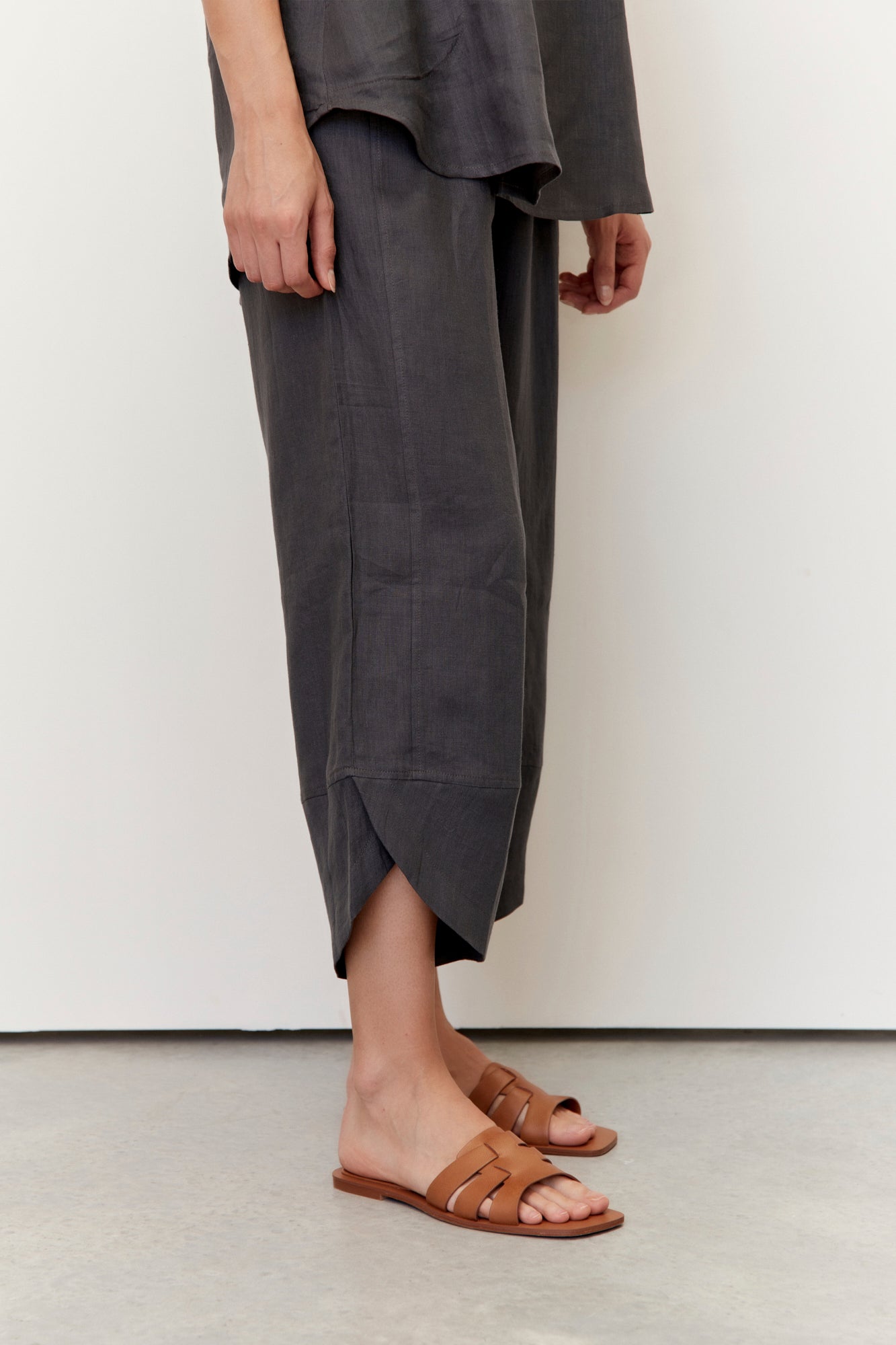 Palermo Linen Pants Charcoal
