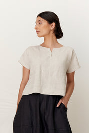 Soleil Linen Skirt Black