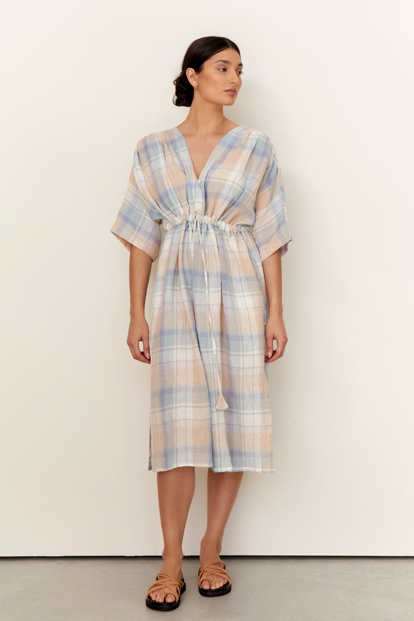 Ezz Dress Crinkle Linen Dusk