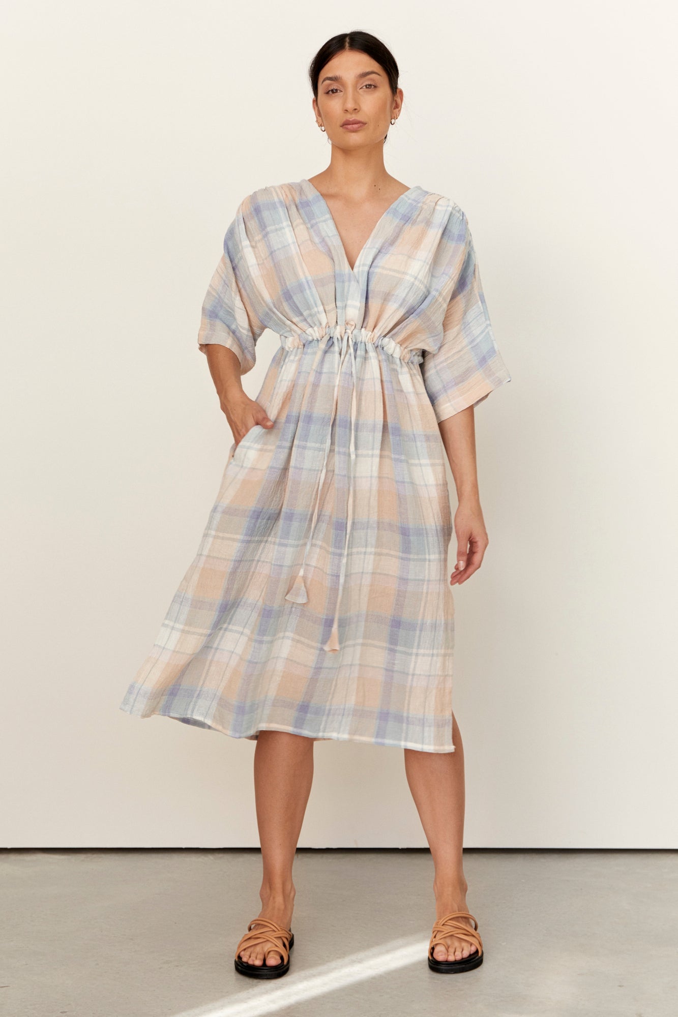 Ezz Dress Crinkle Linen Dusk