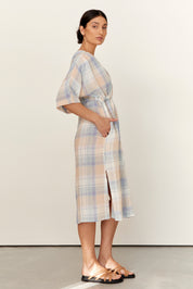 Ezz Dress Crinkle Linen Dusk