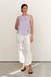 Shell Linen Top Lilac