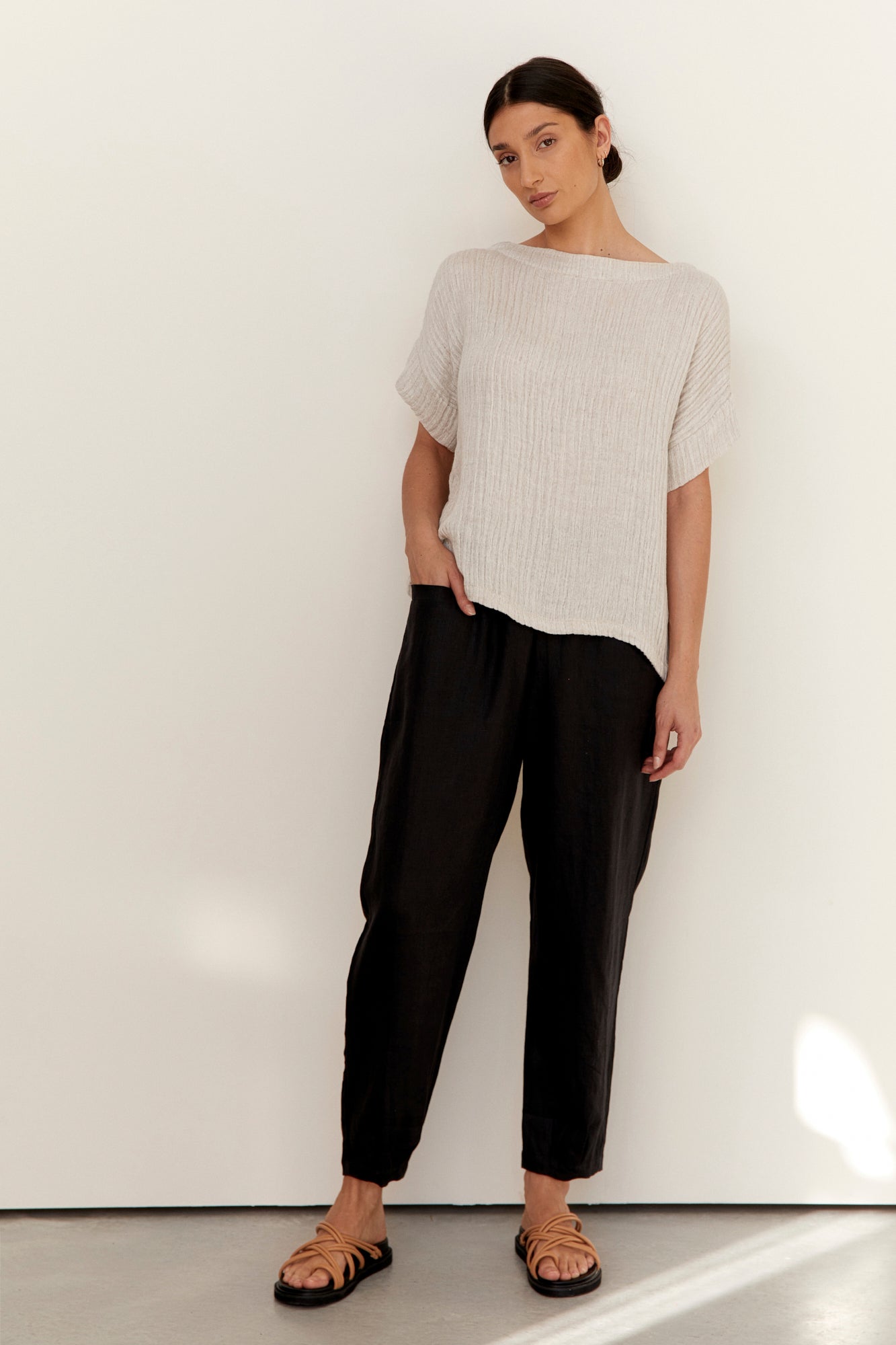 Noosa Linen Pants Black