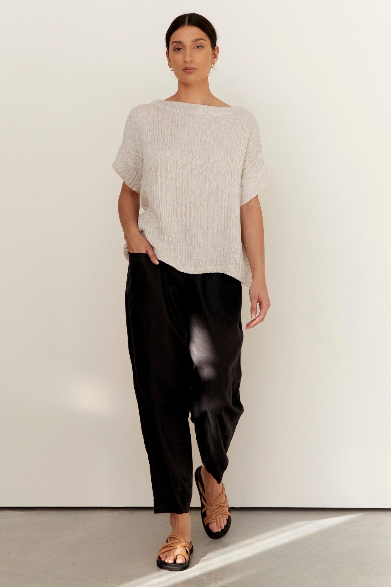 Noosa Linen Pants Black