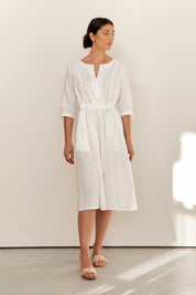 Nelle Linen Dress Warm White