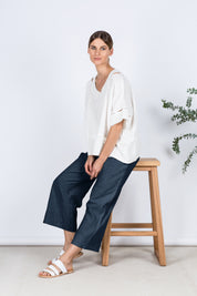Paris Linen Pants Navy