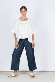 Paris Linen Pants Navy