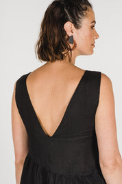 Dee Linen Jumpsuit Black