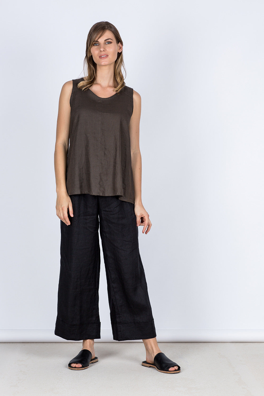 Paris Linen Pants Black