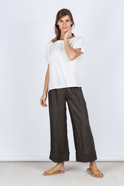 Paris Linen Pants Charcoal