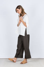 Paris Linen Pants Charcoal