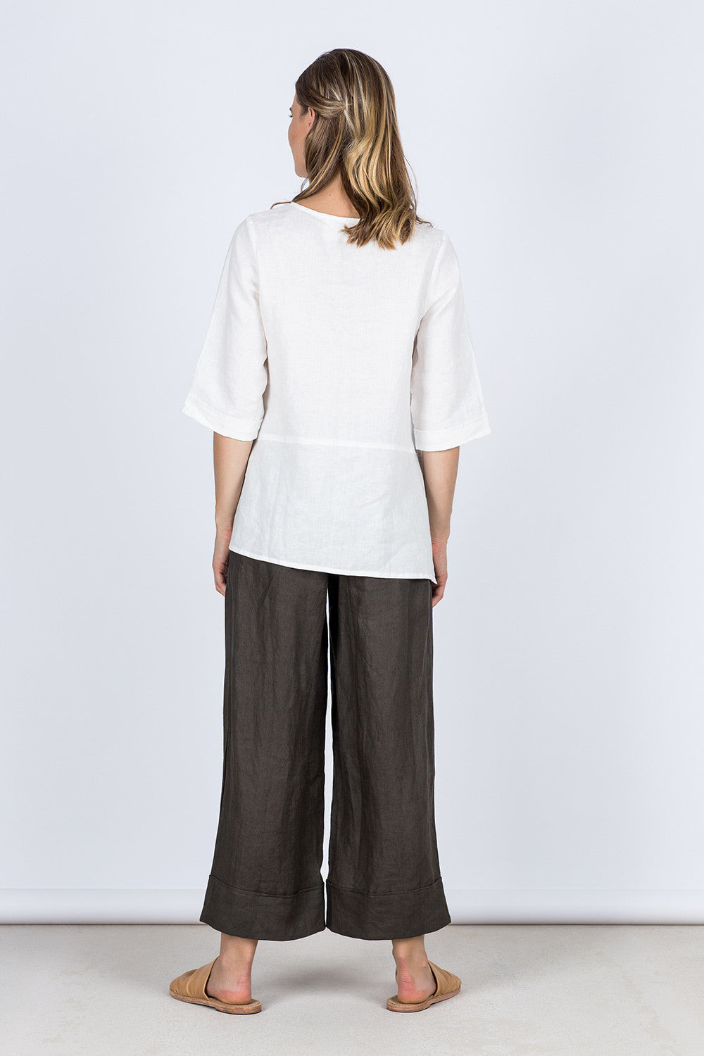 Paris Linen Pants Charcoal