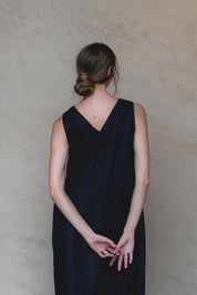 Cynthia Linen Dress Black