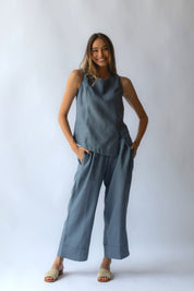 Shell Linen Top Steel