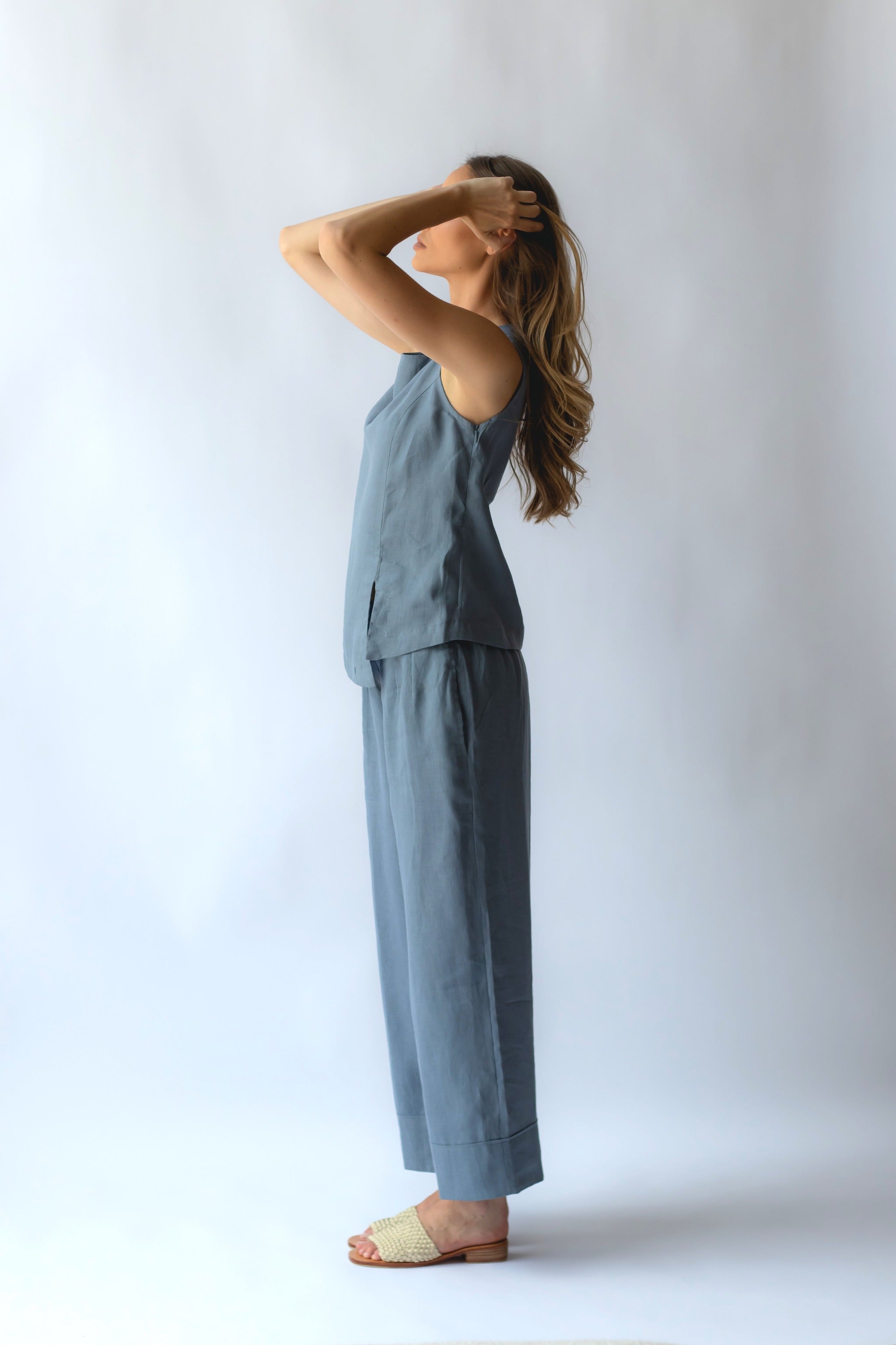Shell Linen Top Steel