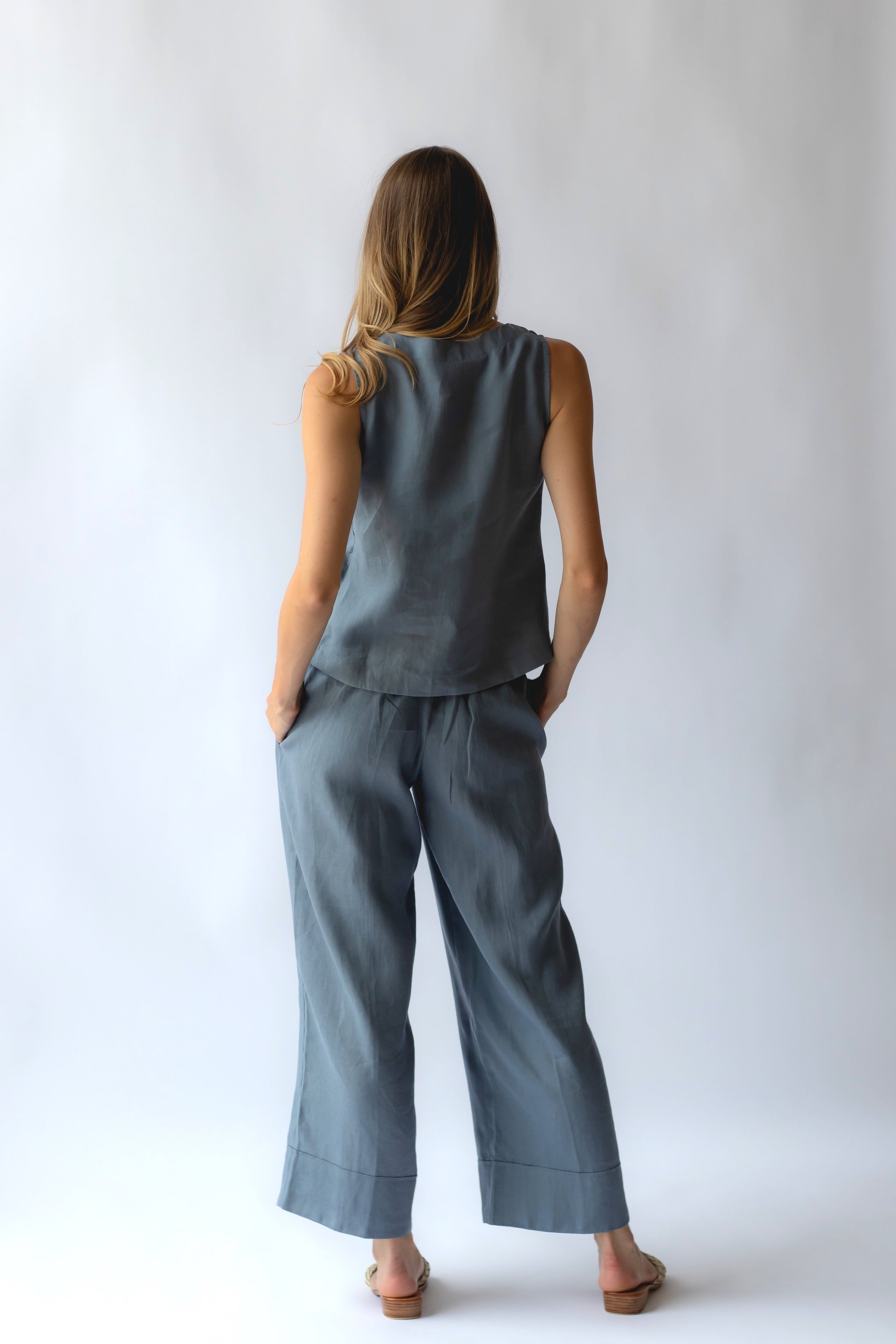 Shell Linen Top Steel