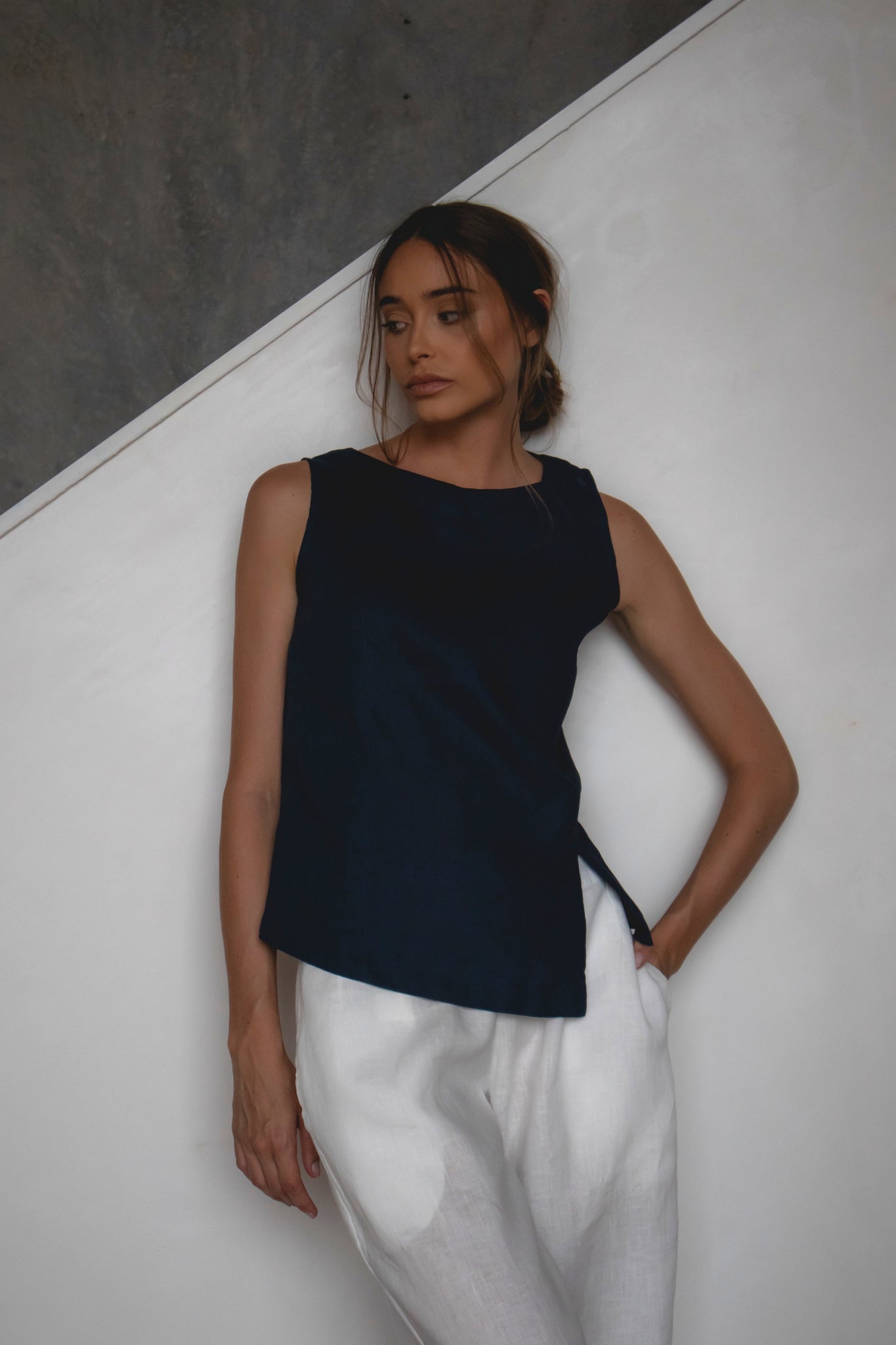 Shell Top Navy